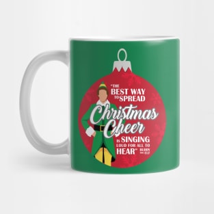 Elf Christmas Cheer Red Ornament Mug